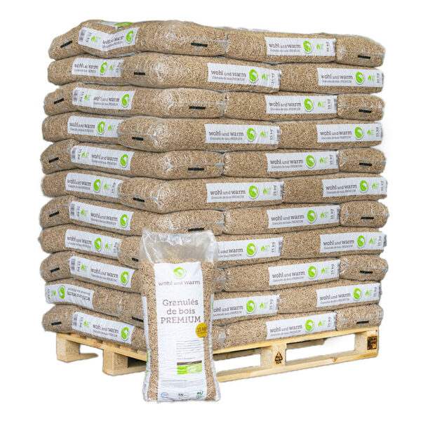 Holzpellets Wohl Und Warm (Palette mit 66 Säcken à 15 kg)