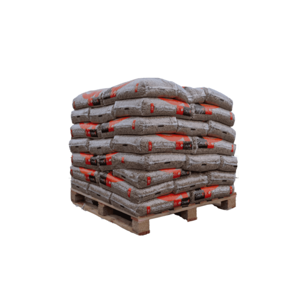 Halbpalette für Holzpellets Crépito-Säcke (36 Säcken – 540kg)